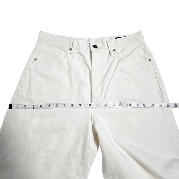 Goldsign The Bell Pearl White Barrel Leg High Rise Jeans Women’s 28 - Picture 12 of 15